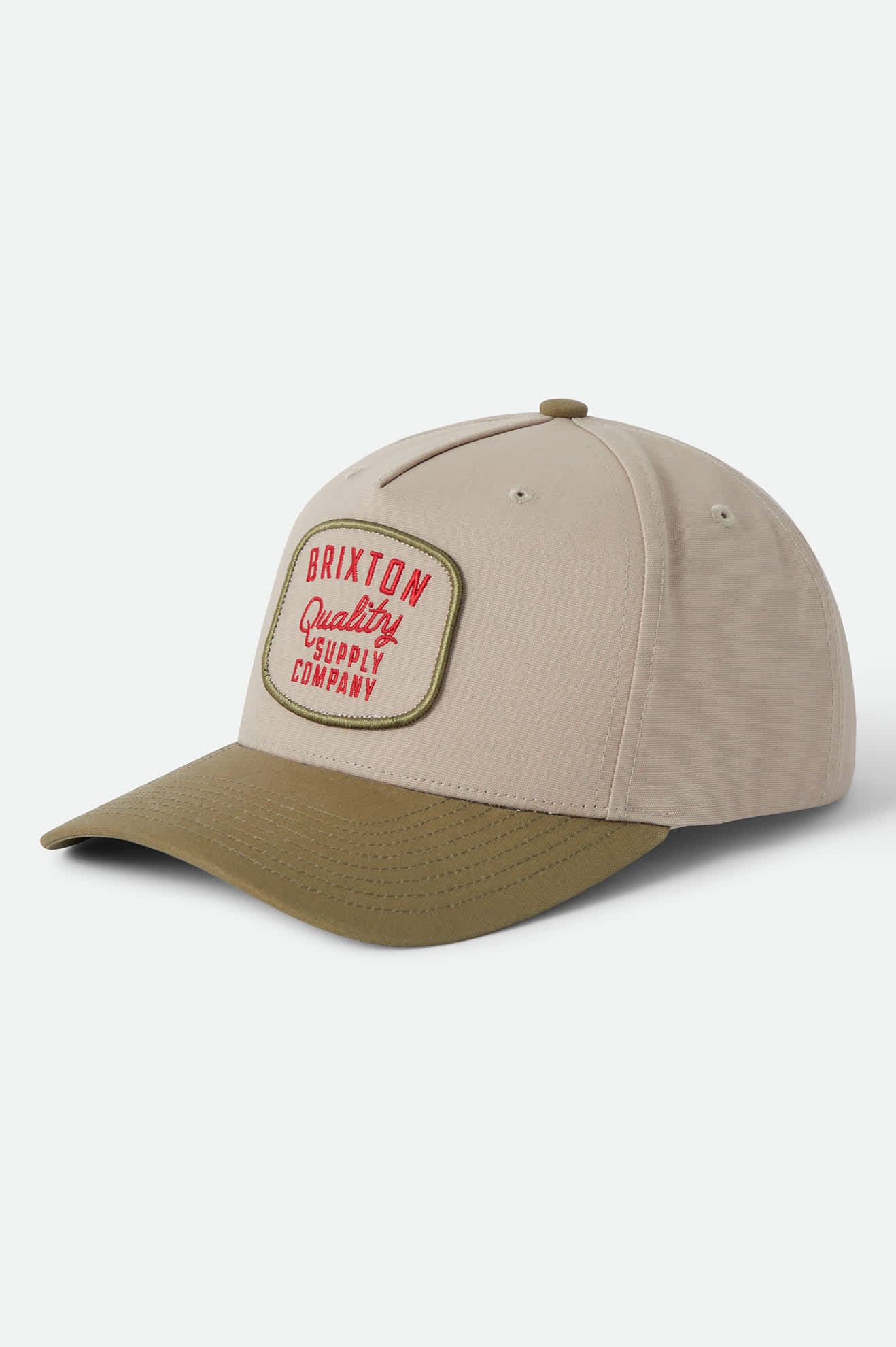 Unisex Hubal Snapback in the color Khaki/Dark Olive - Front Product Laydown Image