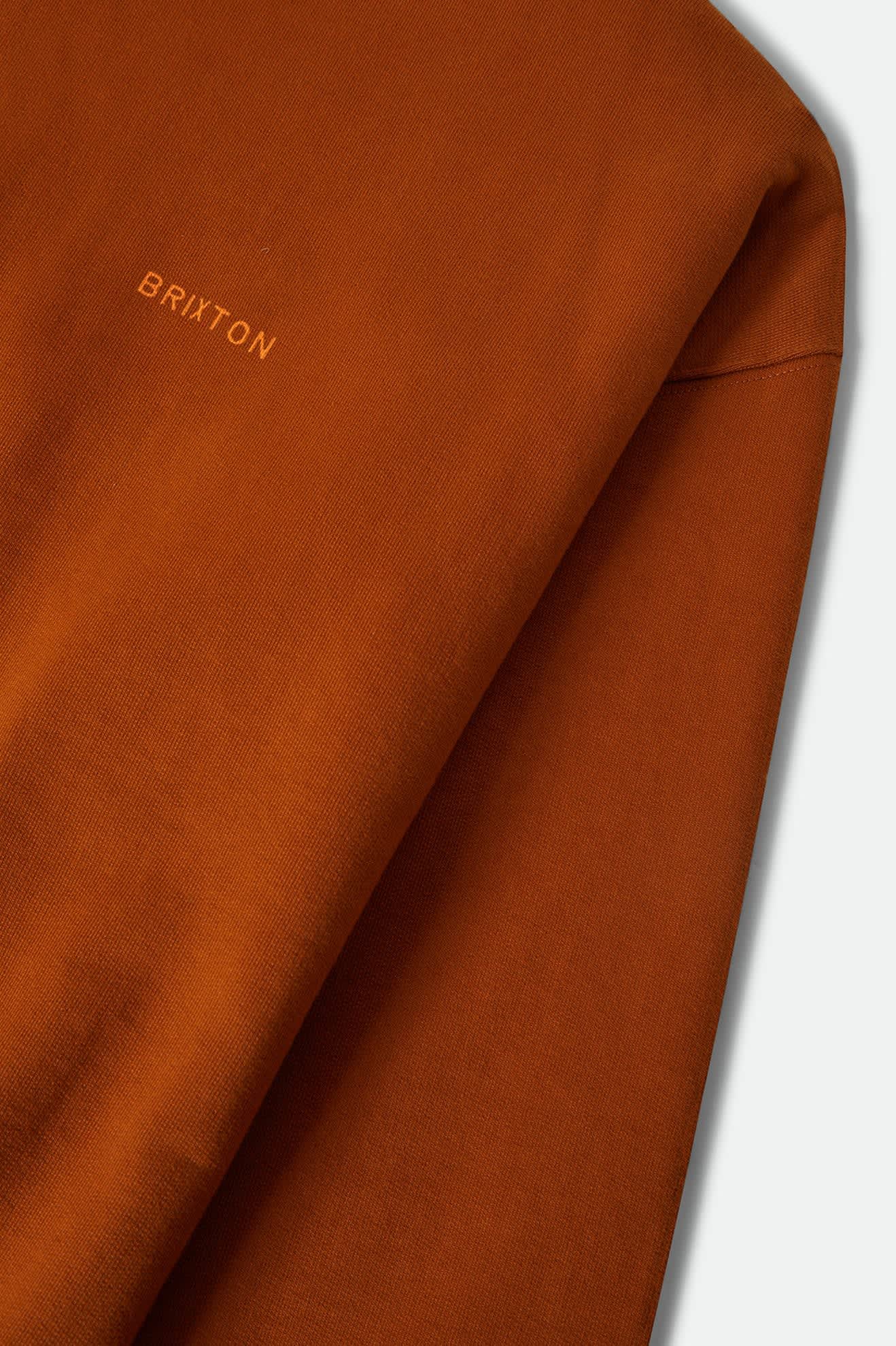 Men's Embroidered Heavyweight Crew in the color Rustic Caramel - Additional Laydown image