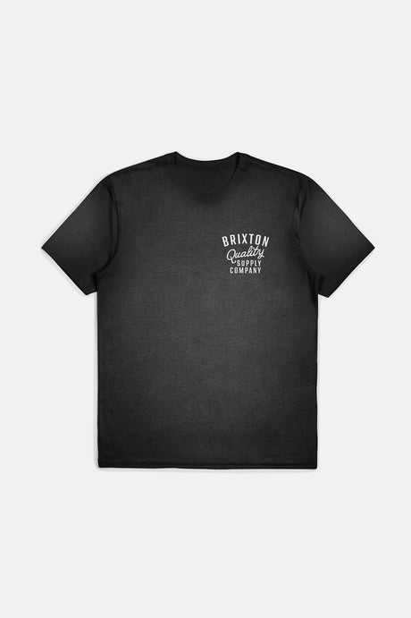 Brixton Men's Hubal Heavyweight Relaxed Tee - Black Classic Wash | Profile