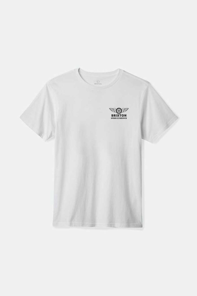 Brixton Men's Spoke S/S Standard T-Shirt - White | Profile
