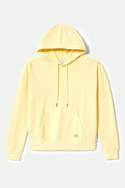 Women's Cross Loop French Terry Hoodie in the color Panna Cotta - Front Product View