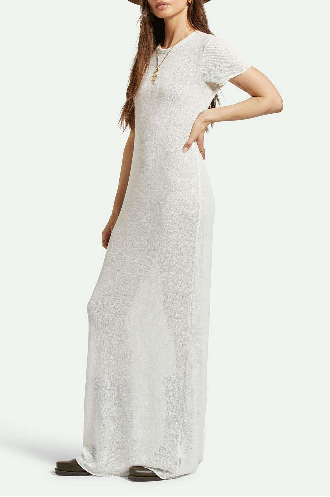 Women's Side Fit | Sheer Knit Dress - Off White