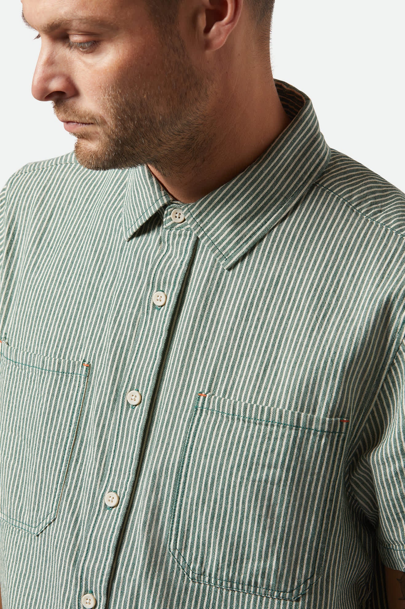 Men's Assembly S/S Shirt in the color Pine Needle/Whitecap - Men's Featured View