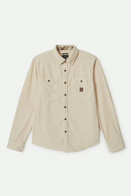 Men's The Field Corduroy L/S Overshirt in Whitecap – Brixton Australia