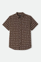 Men's Charter Print Shirt in the color Walnut Brown Bandana - Front Product Laydown Image