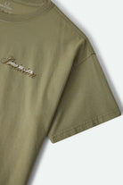 Women's Wish Me Luck Boxy Crop T-Shirt in the color Olive Surplus - Additional Laydown image