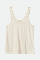 Brixton Women's Carefree Organic Garment Dyed Scoop Neck Tank - White Smoke | Profile