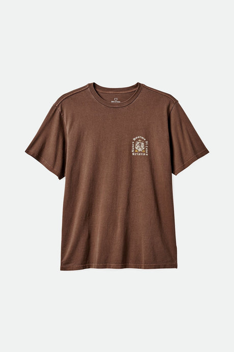 Brixton Men's Gorge S/S Standard Tee - Sepia Worn Wash | Profile