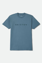 Men's Alpha Line Standard T-Shirt in the color Harbor Blue - Front Product Laydown Image