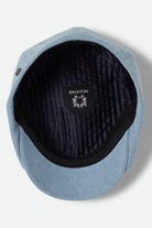 Unisex Brood Newsboy Cap in the color Light Indigo Wash - Additional Laydown image