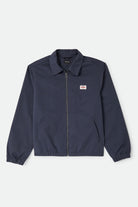 Men's Trademark Lightweight Garage Zip Jacket in the color Washed Navy - Front Product Laydown Image