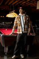 Men's Selden Soft Brushed L/S Flannel Overshirt in the color Tan/Bison - Men's Lifestyle image