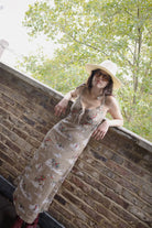 Women's The Tie Dress in the color Mid Century Cowboy Print - Women's Lifestyle 1