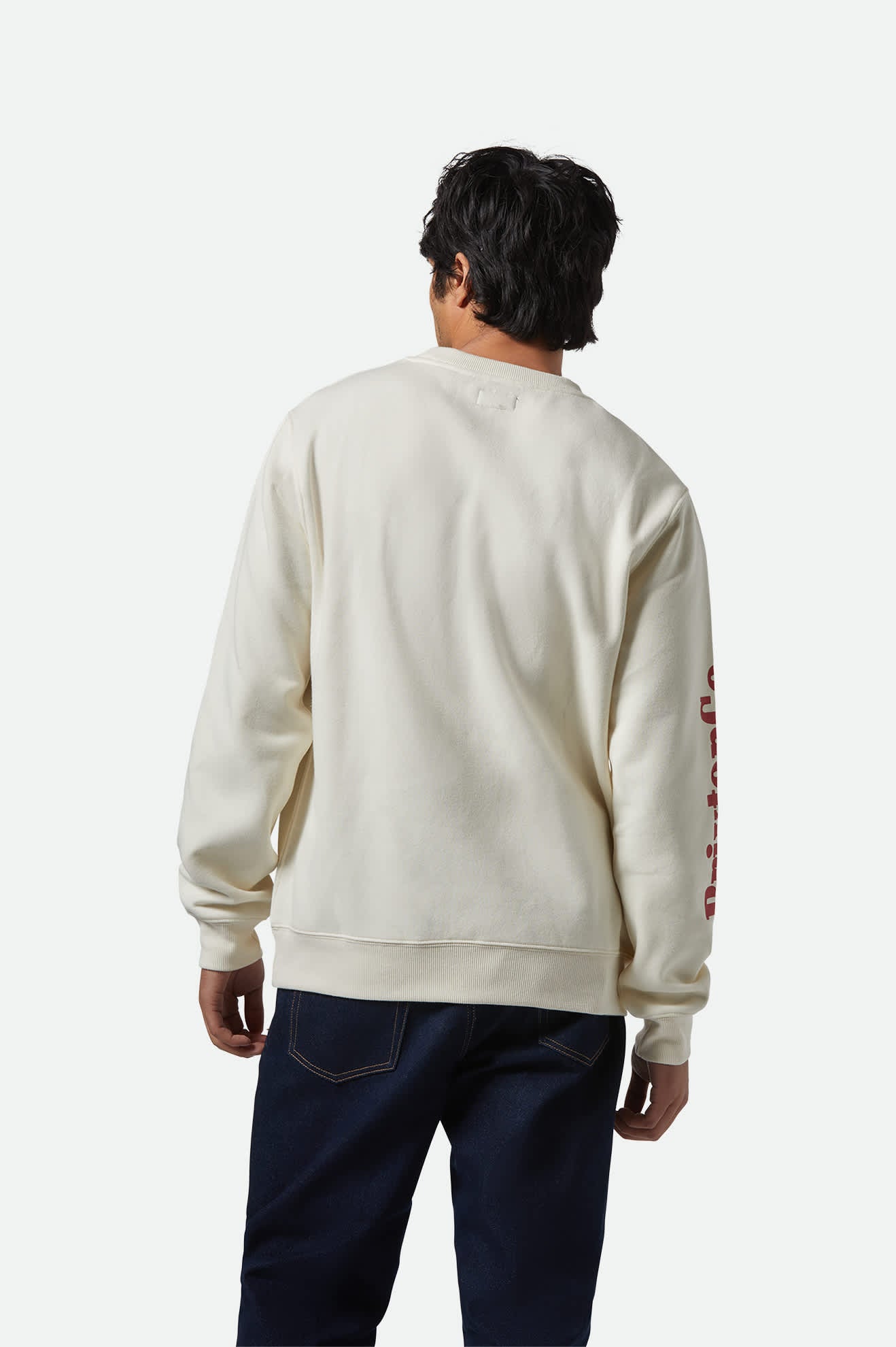 Men's Inwood Crew in the color Egret White - Men's Back View