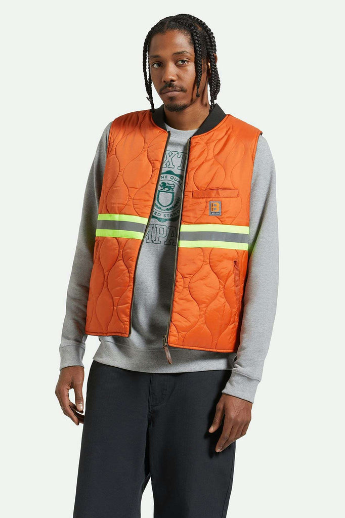 Men's Lifestyle 2 | Builders Abraham Reversible Vest - Washed Black/Rust Orange