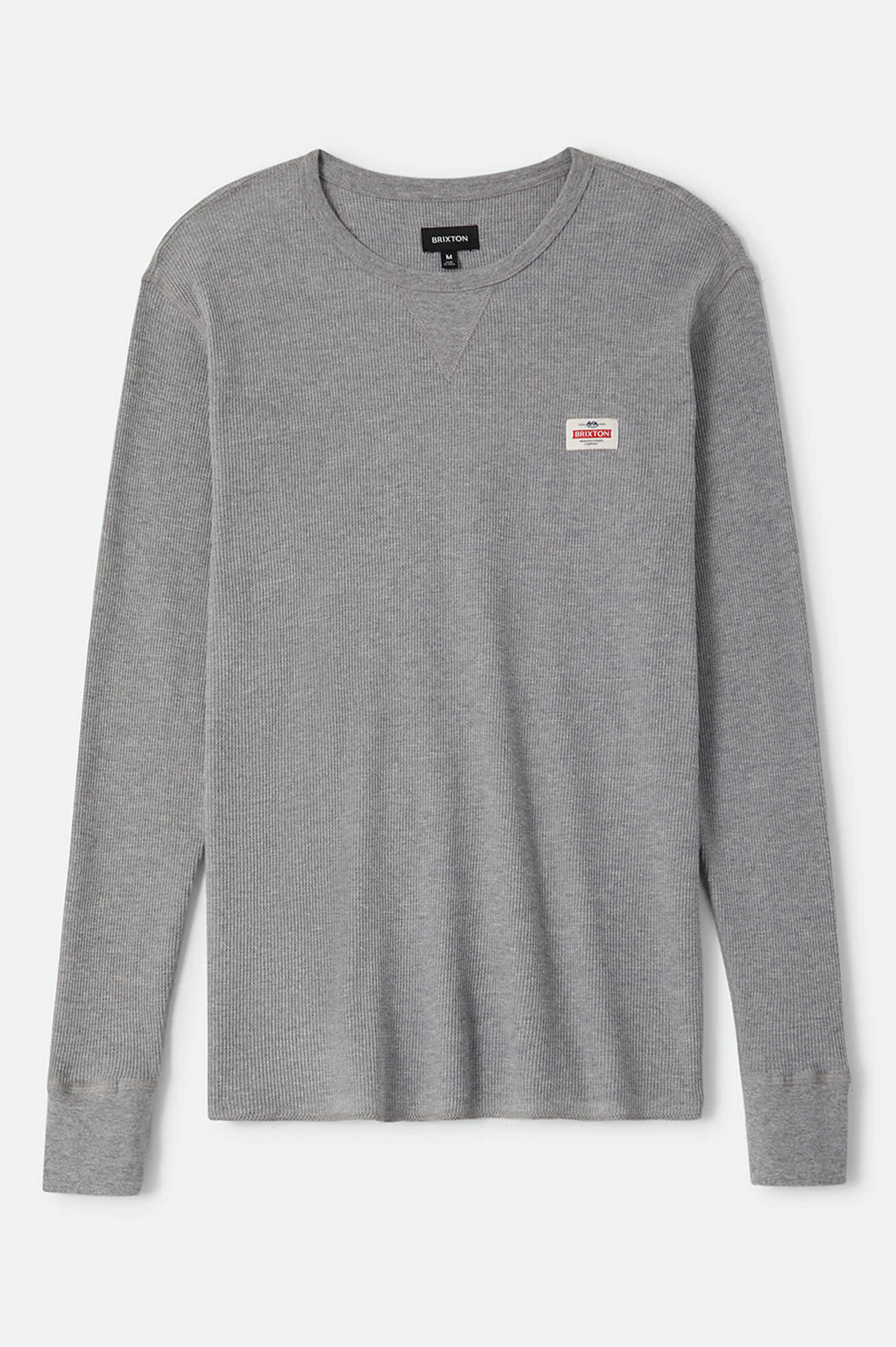 Men's Trademark Waffle Knit Top in the color Heather Grey - Front Product Laydown Image