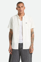 Men's Sanford Oxford Woven in the color Off White - Men's Front View