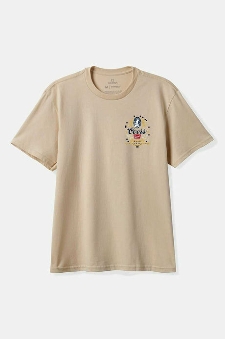 Brixton Men's Coors Start Your Legacy Mountain T-Shirt - Cream | Profile