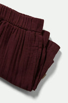 Women's Wandering Short in the color Port - Additional Laydown image