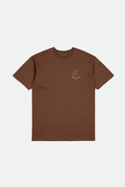 Brixton Men's Oakwood S/S Standard Tee - Sepia Worn Wash | Profile