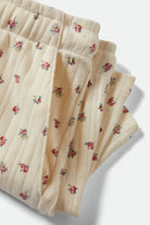 Women's Off Duty Lounge Short in the color Floral Pointelle - Additional Laydown image