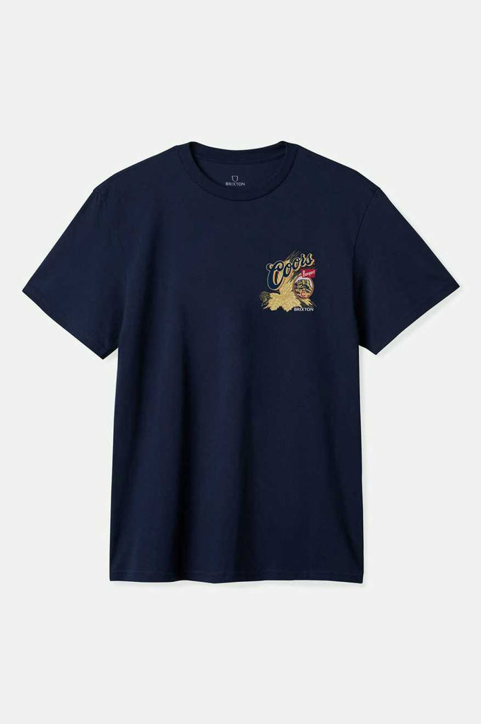 Brixton Men's Coors Start Your Legacy Hops T-Shirt - Navy | Profile