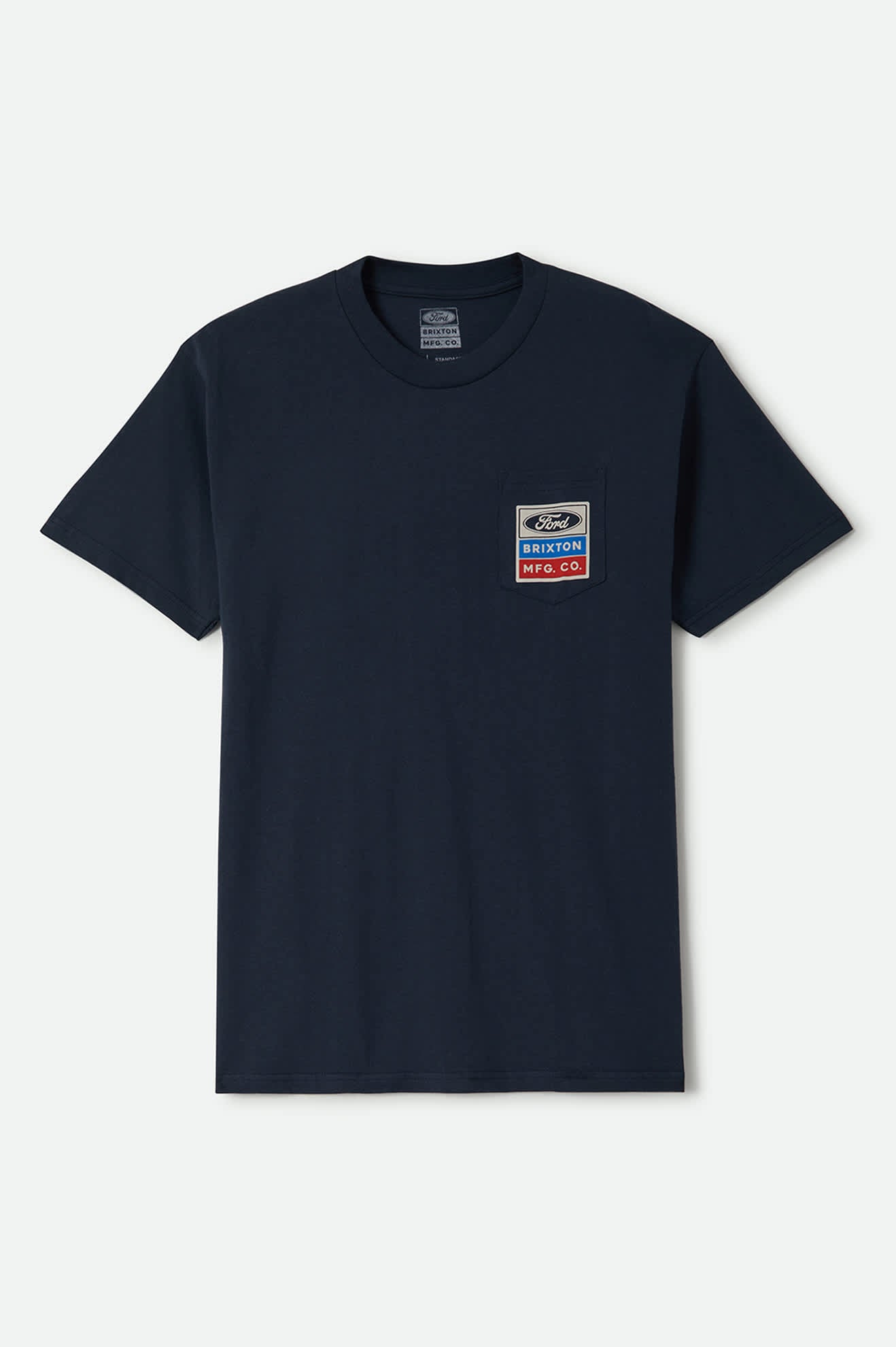 Men's Ford Service Dept Pocket T-Shirt in the color American Navy - Front Product Laydown Image