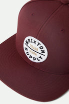 Unisex Oath III Snapback in the color Port - Additional Laydown image