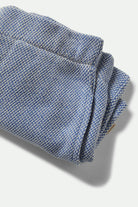 Women's The Weekend Cross Loop French Terry Lounge Short in the color Off White/Electric Indigo - Additional Laydown image