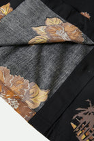 Men's CRU Print Relaxed S/S Shirt in the color Washed Black/Charcoal Floral - Additional Laydown image