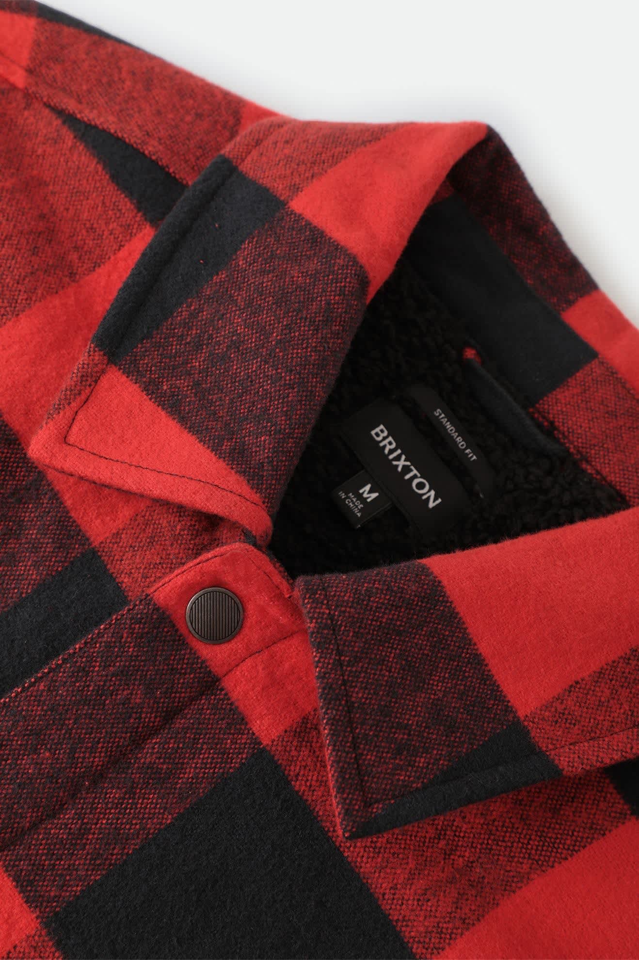Men's Durham Lined Jacket in the color Red/Black Buffalo Plaid - Additional Laydown image