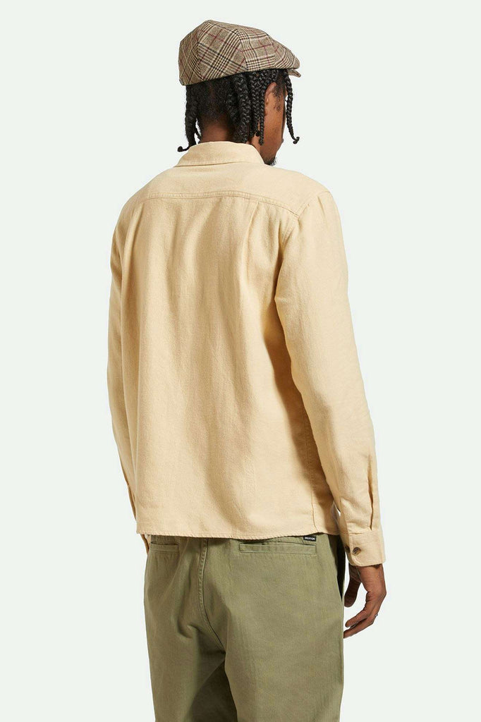 Back Fit Image | Hasting Lightweight Ultra Soft Flannel - Wheat