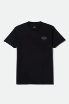 Men's Parsons Short Sleeve Standard T-Shirt in the color Black/Jade - Front Product View