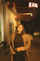 Women's Lifestyle 3 | Novelty Ribbed Turtleneck L/S - Washed Black