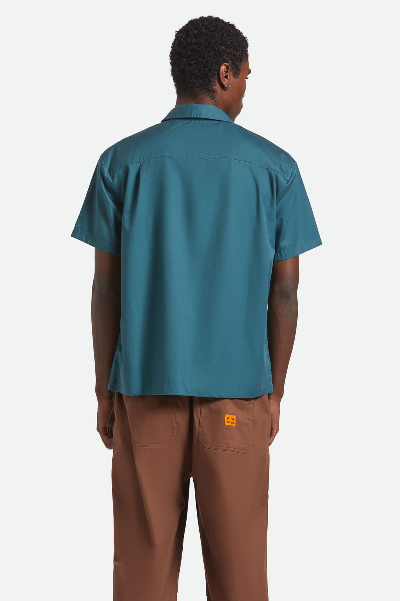 Men's Mechanics Cru S/S Shirt in the color Night Sage - Men's Back View