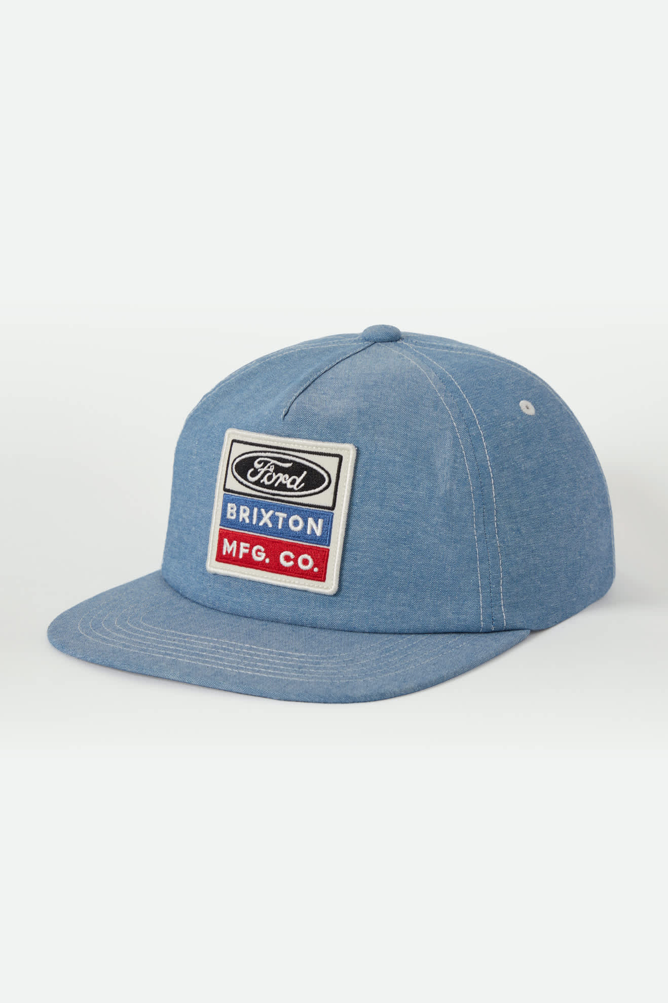 Unisex Ford Service Dept Snapback in the color Blue Chambray - Front Product Laydown Image