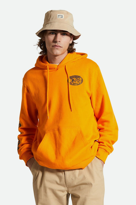 Men's Fit, Front View | Bass Brains Swim Hood - Orange