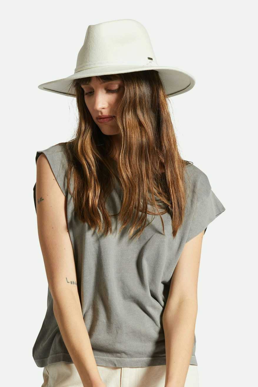 Joanna Felt Packable Hat - Off White