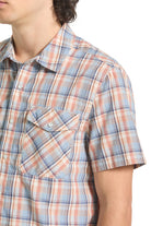 Men's The Breezy Wayne Short Sleeve Shirt in the color Blue Multi Plaid - Additional Fit image