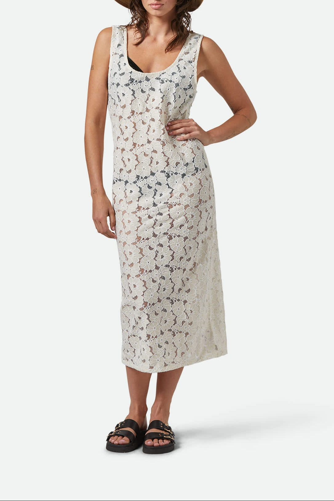 Women's Lace Cover Up Dress in the color Whitecap - Women's Front View