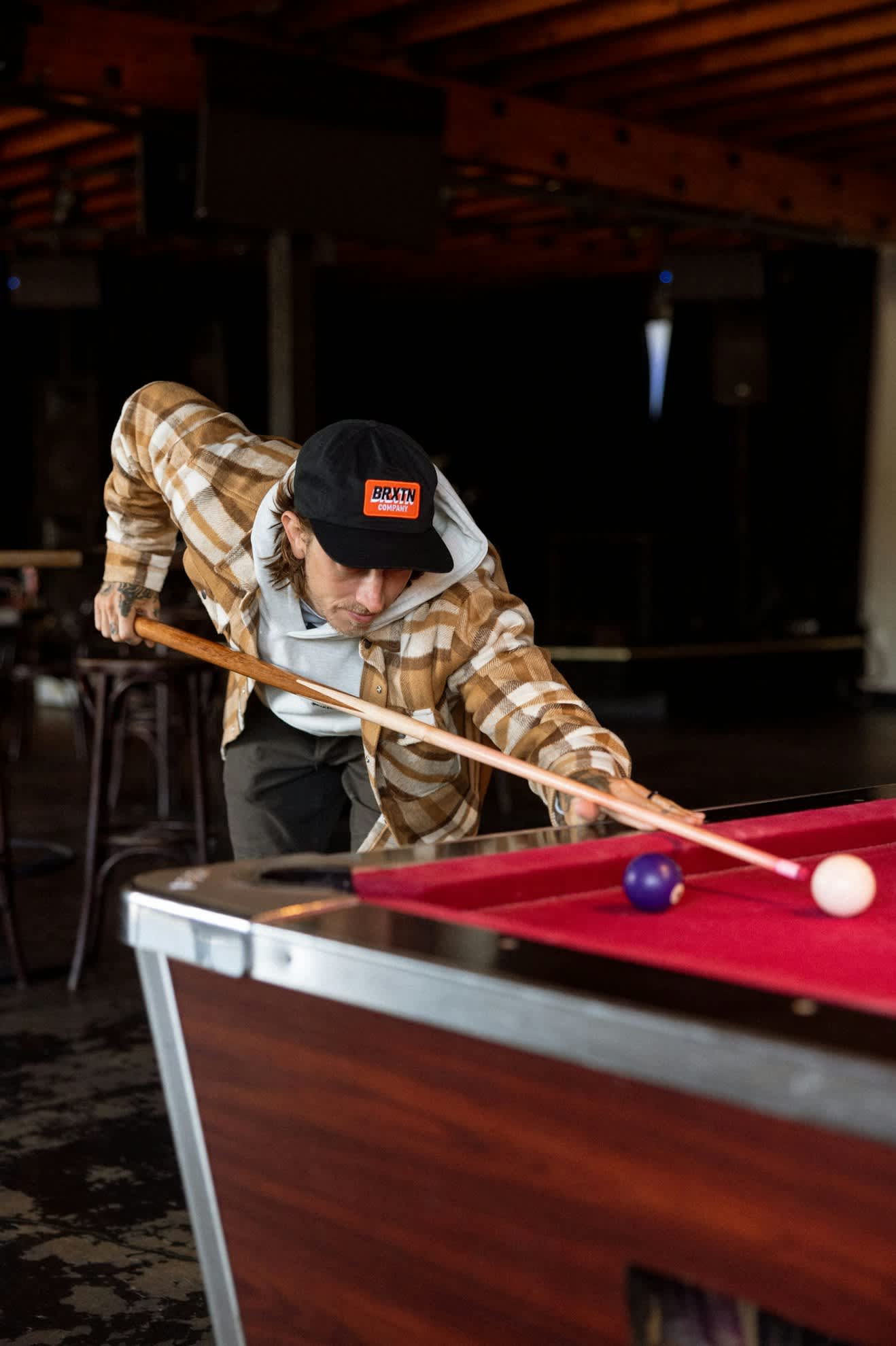 Men's Selden Soft Brushed L/S Flannel Overshirt in the color Tan/Bison - Men's Lifestyle image