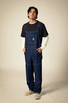 Men's Builders Overall in the color Rinse Denim - Men's Front View