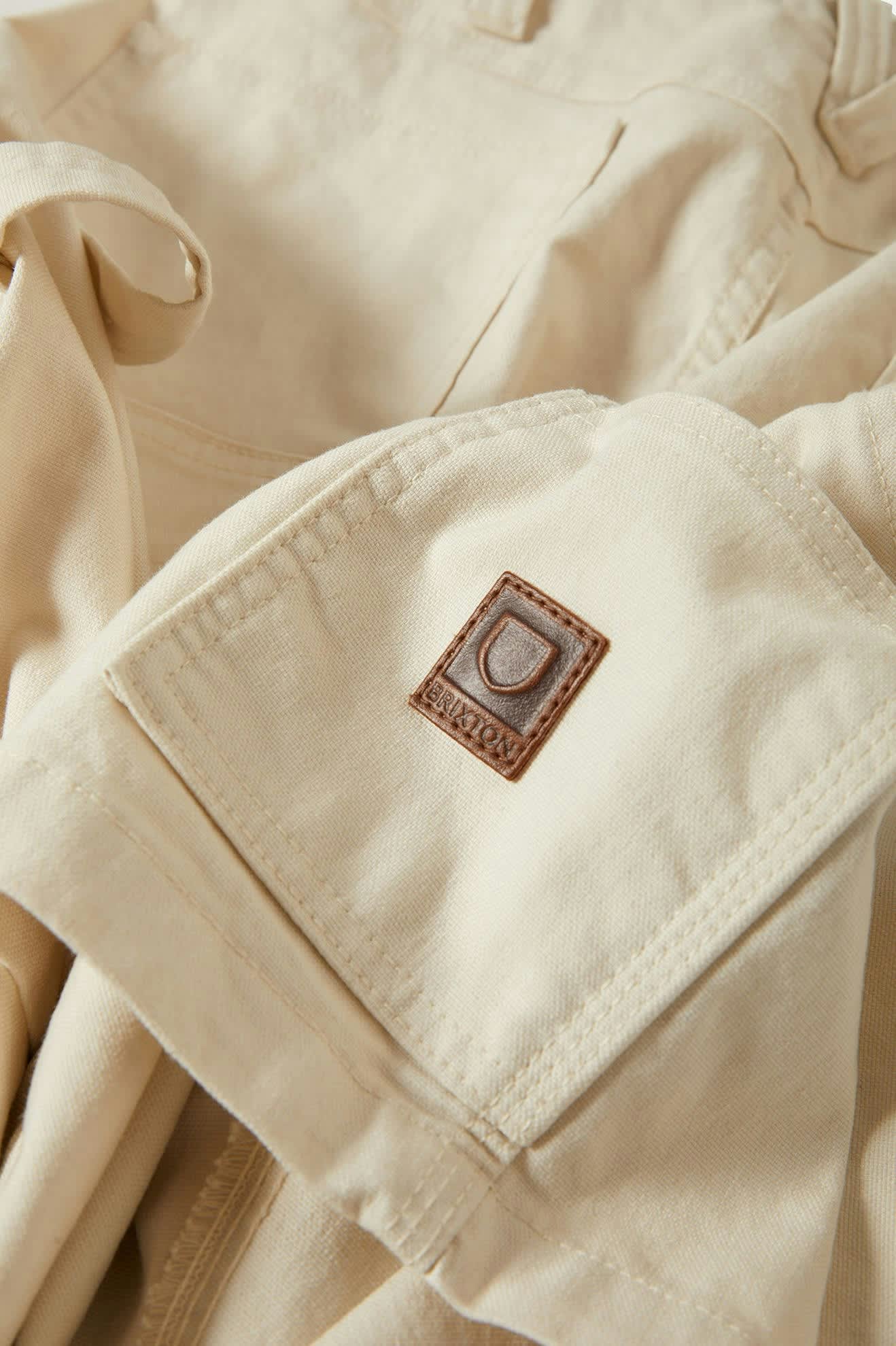 Men's Builders Carpenter Baggy Short in the color Egret White - Additional Laydown image