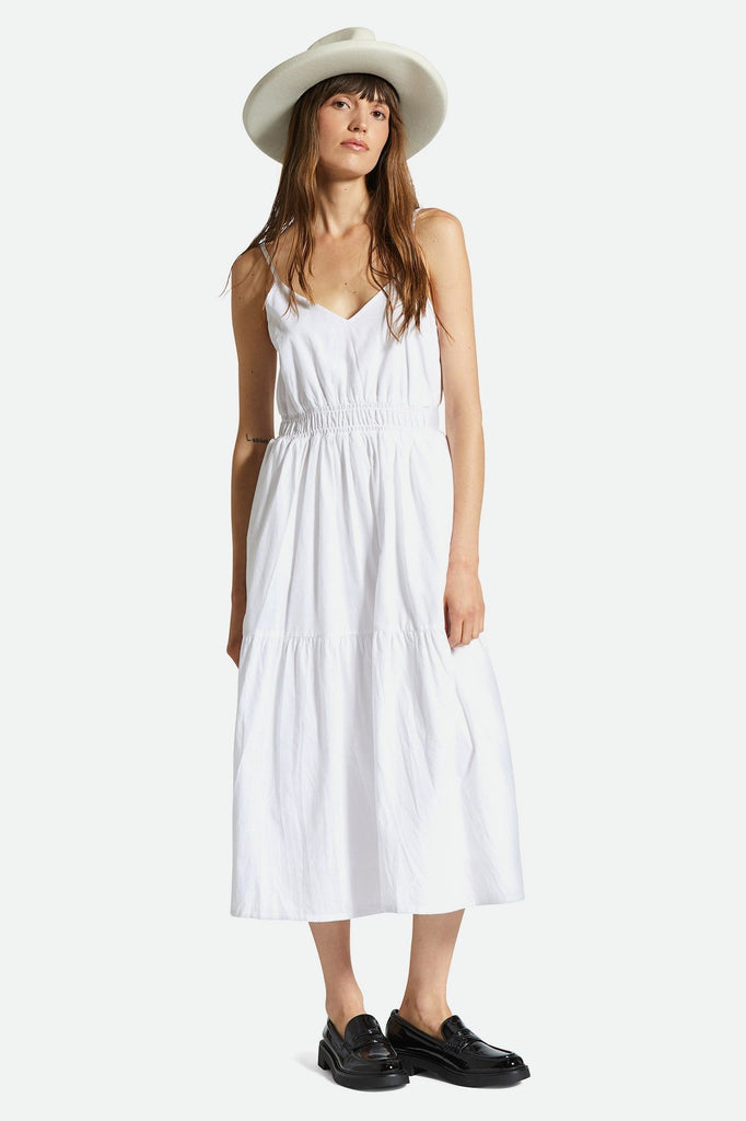 Women's Fit, Front View | Sidney Dress - White Solid