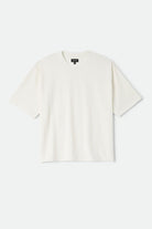 Men's Brixton Baseline Relaxed T-Shirt in the color Off White Vintage Wash - Front Product Laydown Image