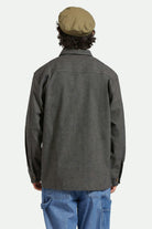 Men's Selden L/S Overshirt in the color Mixed Tweed - Men's Back View