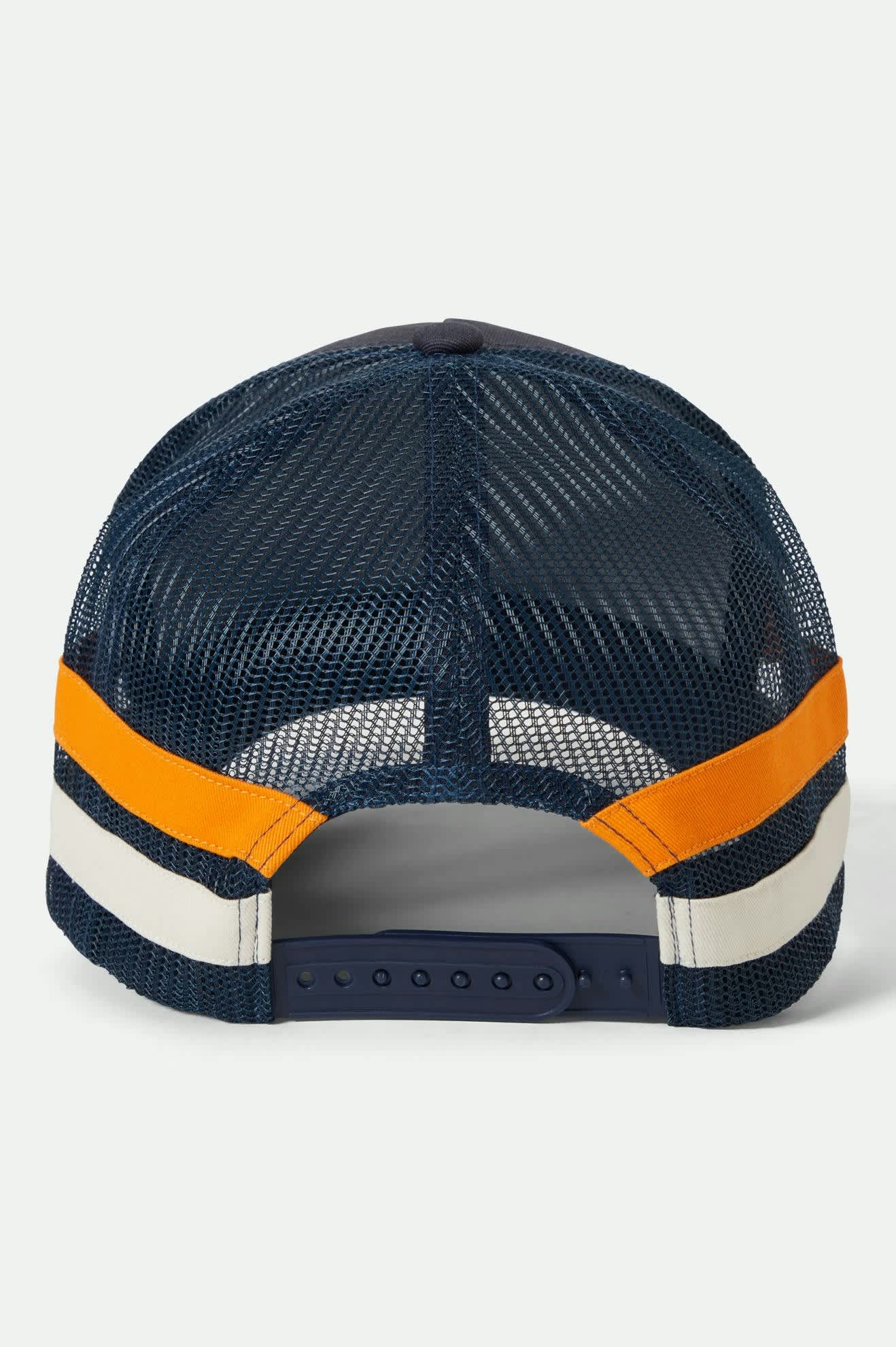 Unisex Copley Netplus Trucker Hat in the color Navy/Navy - Additional Laydown image