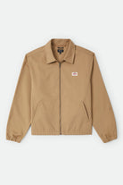 Men's Trademark Lightweight Garage Zip Jacket in the color British Khaki - Front Product Laydown Image