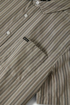 Men's Charter Stripe S/S Shirt in the color Charcoal/Grey - Additional Laydown image