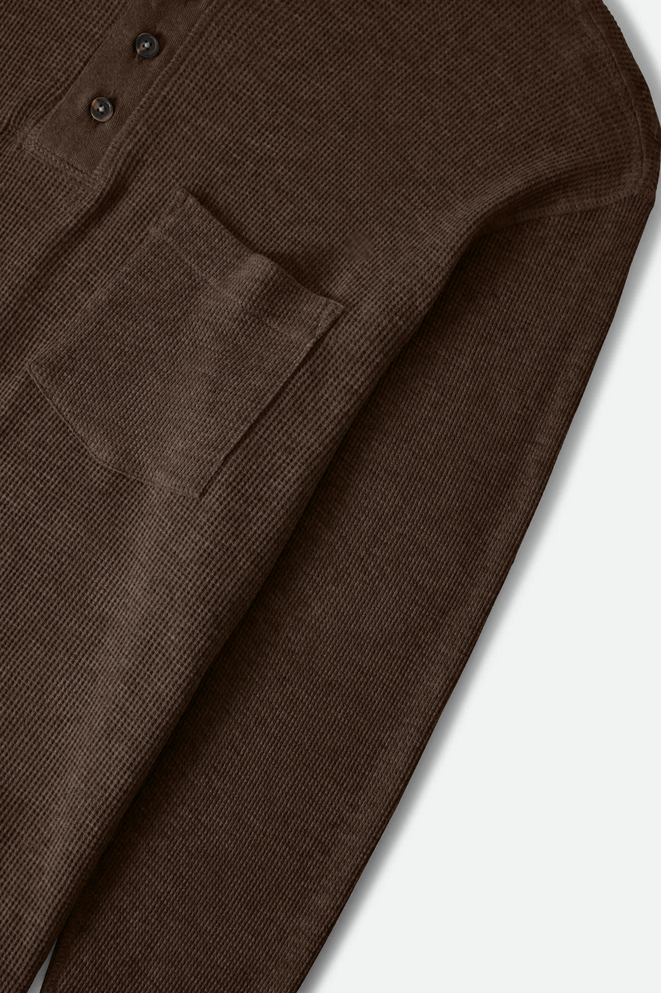 Men's Baseline Waffle Knit Top in the color Walnut Brown - Additional Laydown image